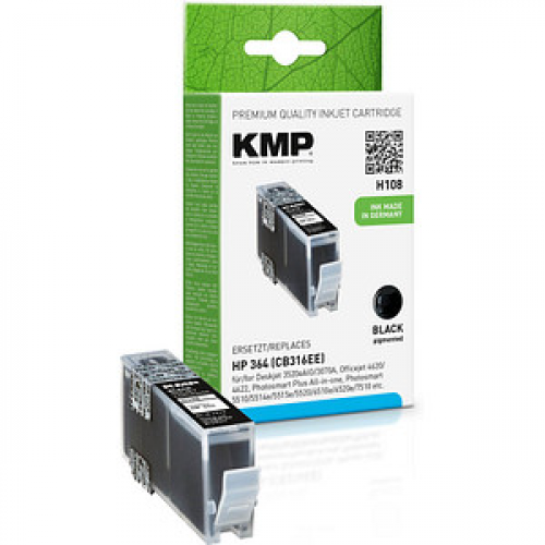 KMP H108  schwarz Druckerpatrone kompatibel zu HP 364 (CB316EE)