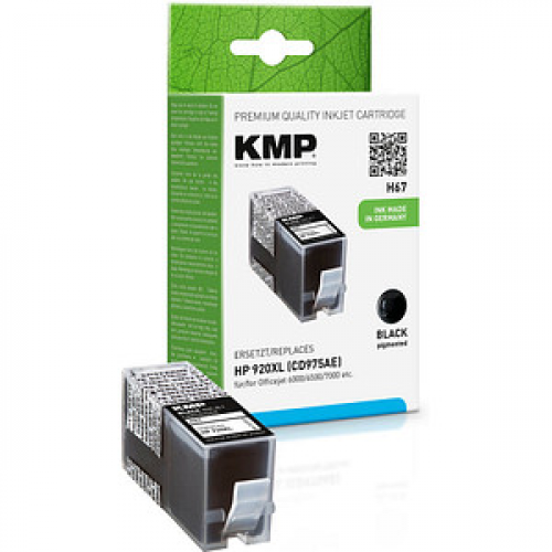 KMP H67  schwarz Druckerpatrone kompatibel zu HP 920XL (CD975AE)