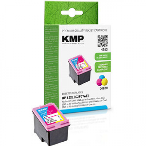 KMP H163  color Druckerpatrone kompatibel zu HP 62XL (C2P07AE)