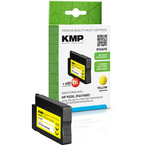 KMP H166YX  gelb Druckerpatrone kompatibel zu HP 953XL (F6U18AE)