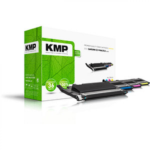 KMP SA-T53V  schwarz, cyan, magenta, gelb Toner kompatibel zu SAMSUNG CLT-P406C (SU375A), 4er-Set