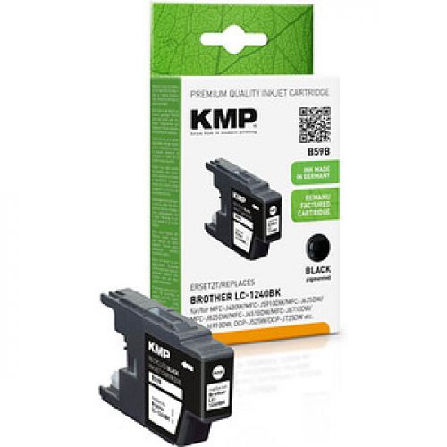 KMP B59B  schwarz Druckerpatrone kompatibel zu brother LC-1240BK