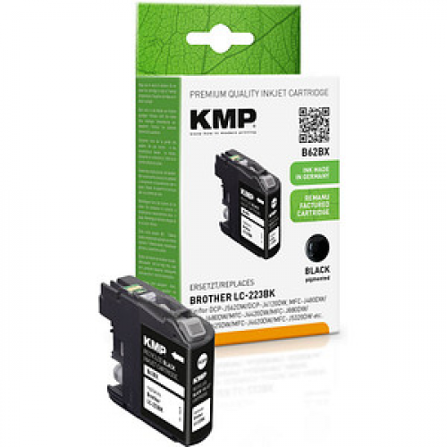 KMP B62BX  schwarz Druckerpatrone kompatibel zu brother LC-223BK