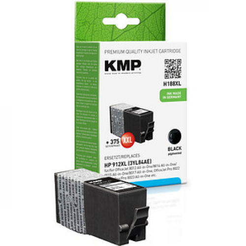 KMP H188XL  schwarz Druckerpatrone kompatibel zu HP 912XL (3YL84AE)