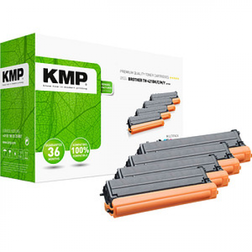 KMP B-T98V  schwarz, cyan, magenta, gelb Toner kompatibel zu brother TN421BK/C/M/Y, 4er-Set