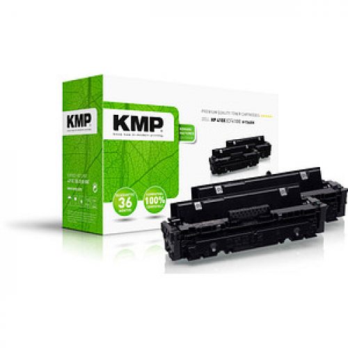 KMP H-T242XD  schwarz Toner kompatibel zu HP 410X (CF410XD), 2er-Set