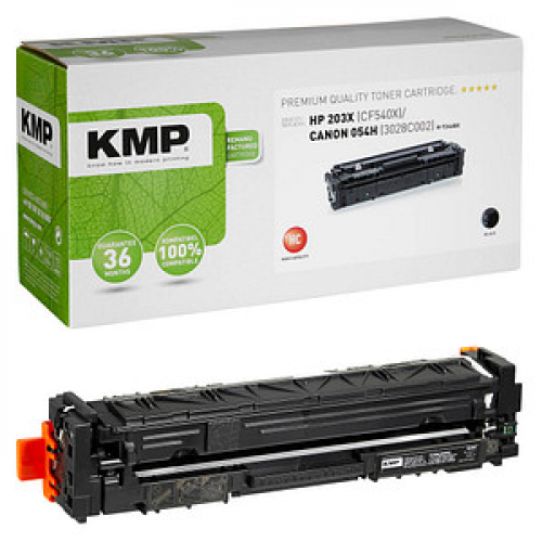 KMP H-T246BX  schwarz Toner kompatibel zu HP 203X; Canon  054H(CF540X;  3028C002)