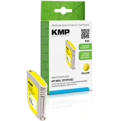 KMP H34  gelb Druckerpatrone kompatibel zu HP 88XL (C9393AE)