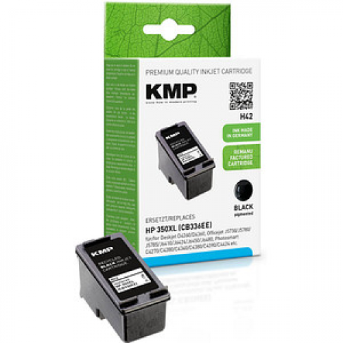 KMP H42  schwarz Druckerpatrone kompatibel zu HP 350XL (CB336EE)