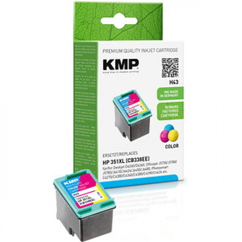 KMP H43  color Druckerpatrone kompatibel zu HP 351XL (CB338EE)