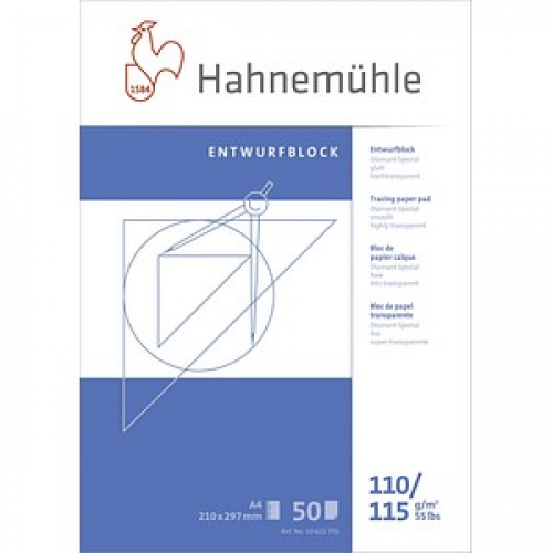 HAHNEMÜHLE Transparentpapier Entwurfblock 115 g/qm, 1 Block