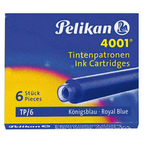 Pelikan 4001 TP/6 Tintenpatronen für Füller königsblau 6 St.