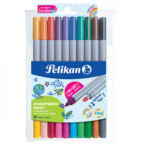 Pelikan Colorella Twin Filzstifte farbsortiert, 10 St.