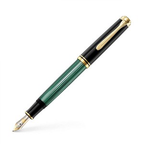 Pelikan Souverän M600 Kolbenfüller schwarz/grün/gold M (mittel)