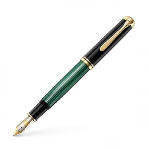 Pelikan Souverän M1000 Kolbenfüller schwarz/grün/gold M (mittel)