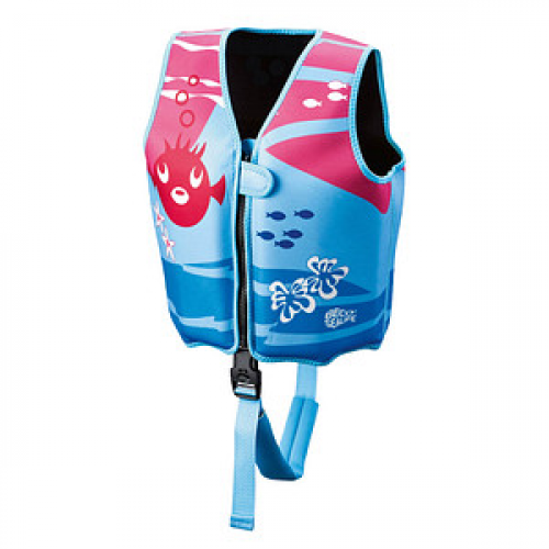 BECO unisex Kinder-Schwimmweste blau/pink Größe S