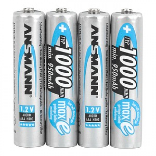 4 ANSMANN Akkus maxE Micro AAA min. 950 mAh