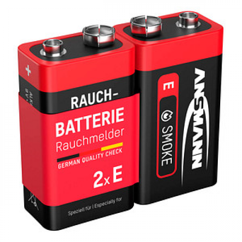 2 ANSMANN Batterien 6LR61 E-Block 9,0 V