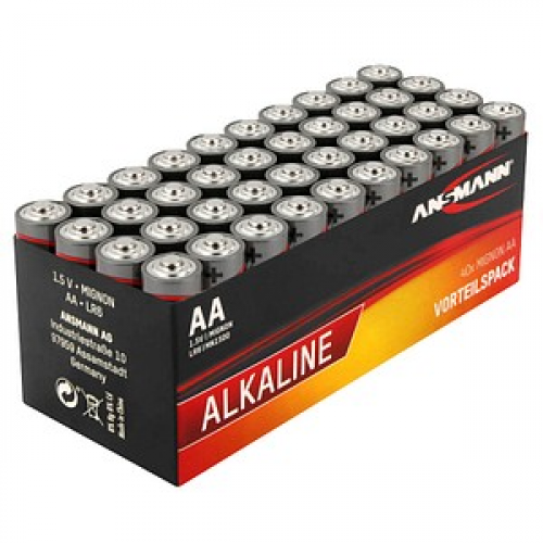 40 ANSMANN Batterien Red Alkaline Mignon AA 1,5 V