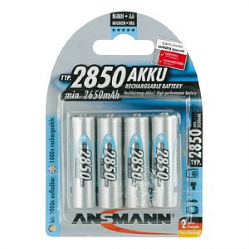 4 ANSMANN Akkus Mignon AA 2.650 mAh