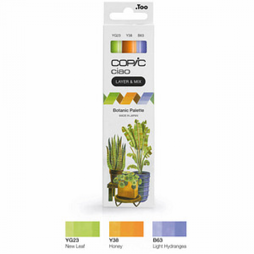 COPIC® Ciao Botanic Palette Layoutmarker-Set farbsortiert 1,0 + 6,0 mm, 3 St.