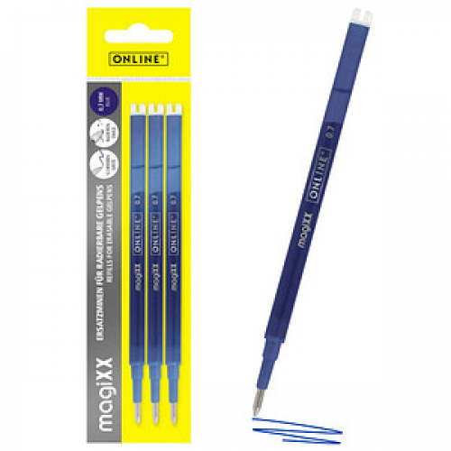 ONLINE® magiXX Gelschreiberminen blau 0,7 mm 3 St.