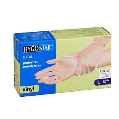 HYGOSTAR unisex Einmalhandschuhe IDEAL transparent Größe L 100 St.