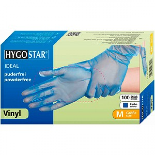 HYGOSTAR unisex Einmalhandschuhe IDEAL blau Größe L 100 St.