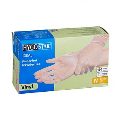 HYGOSTAR unisex Einmalhandschuhe IDEAL transparent Größe M 100 St.