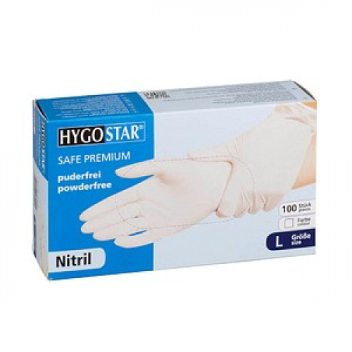 HYGOSTAR unisex Einmalhandschuhe SAFE PREMIUM weiß Größe L 100 St.