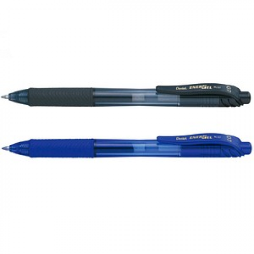 Pentel BL107 Gelschreiber-Set schwarz, blau 0,35 mm, Schreibfarbe: farbsortiert, 4 St.