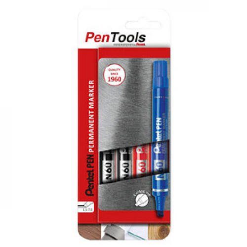 Pentel PenTool N50XL-PRO1AEU Permanentmarker farbsortiert 1,5 - 7,0 mm, 4 St.