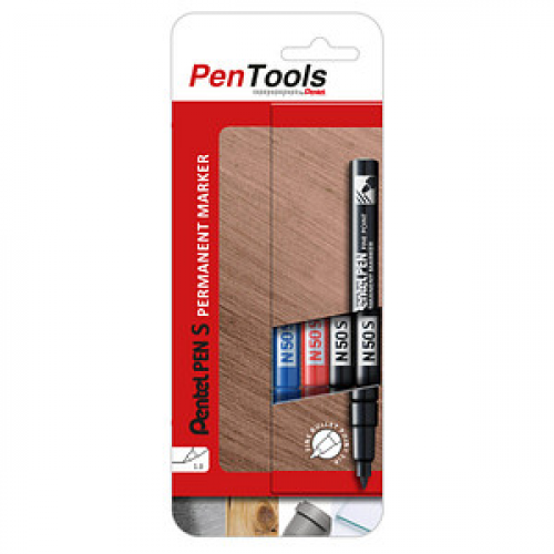 Pentel PenTools N50S-PRO4ABCEU Permanentmarker farbsortiert 1,0 mm, 4 St.