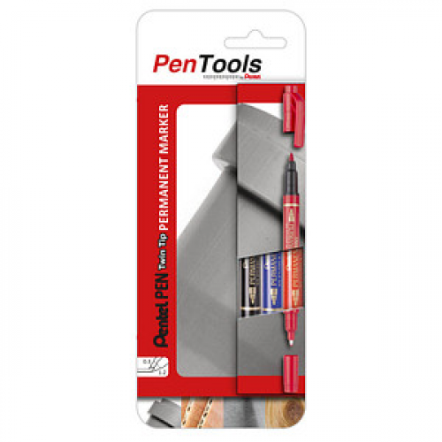 Pentel PenTool N75W-PRO3ABCEU Permanentmarker farbsortiert 0,3 - 1,2 mm, 3 St.