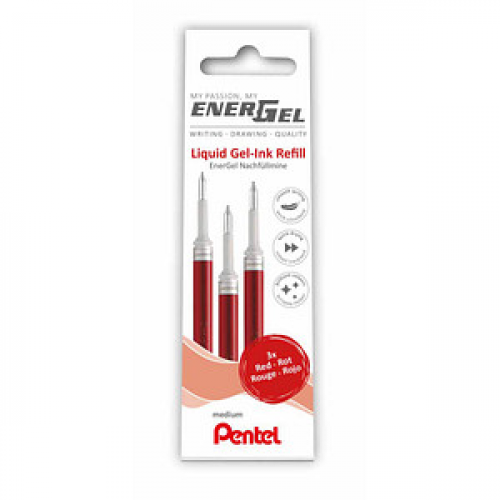 Pentel EnerGel Gelschreiberminen rot 0,35 mm 3 St.