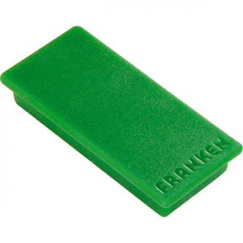 FRANKEN Haftmagnet Magnet grün, Kunststoff 2,3 x 5,0 cm, 10 St.