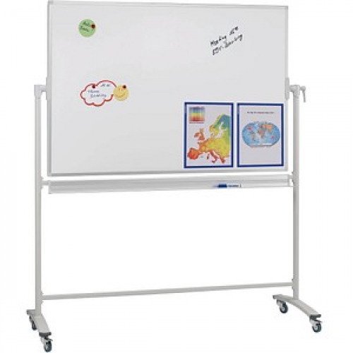 FRANKEN mobiles Whiteboard 120,0 x 90,0 cm weiß lackierter Stahl