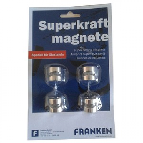 FRANKEN Magnethaken silber, Metall 1,6 x 1,6 cm, 4 St.