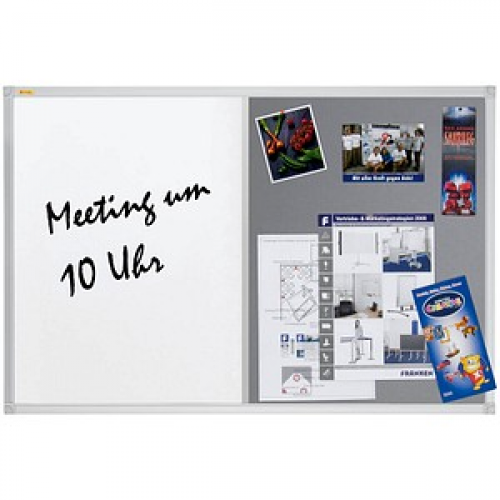 FRANKEN Whiteboard-Pinnwand X-tra!Line 60,0 x 45,0 cm Textil grau