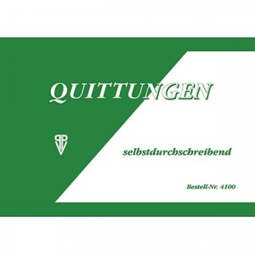 Quittung, MwSt. separat ausgewiesen Formularbuch 4100