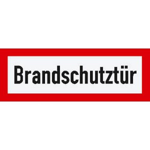 Brandschutzaufkleber "Brandschutztür" rechteckig 29,7 x 10,5 cm