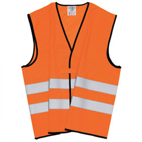 unisex Warnweste neonorange Einheitsgröße