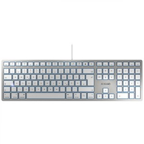 CHERRY KC 6000 SLIM for MAC Tastatur kabelgebunden silber