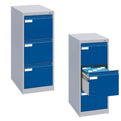 CP C 2000 Acurado Hängeregistraturschrank grau, enzianblau 3 Schubladen 43,3 x 59,0 x 104,5 cm