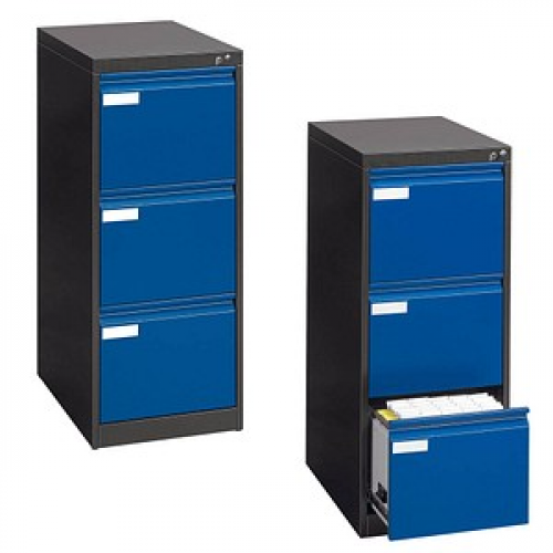 CP C 2000 Acurado Hängeregistraturschrank anthrazit, enzianblau 3 Schubladen 43,3 x 59,0 x 104,5 cm