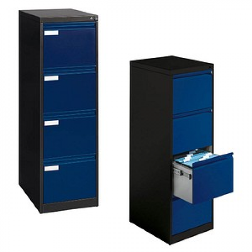 CP C 2000 Acurado Hängeregistraturschrank anthrazit, enzianblau 4 Schubladen 43,3 x 59,0 x 135,7 cm