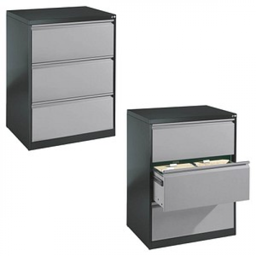 CP C 2000 Acurado Hängeregistraturschrank grau, dunkelgrau 3 Schubladen 78,7 x 59,0 x 104,5 cm