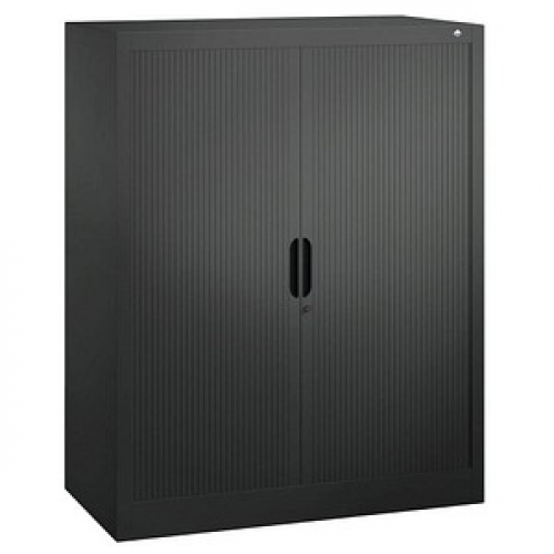 CP Omnispace Rollladenschrank schwarzgrau 2 Fachböden 120,0 x 42,0 x 123,0 cm