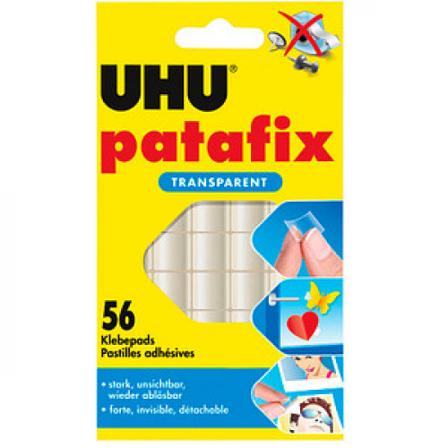 UHU patafix doppelseitige Klebepads 1,2 x 1,2 cm, 56 St.