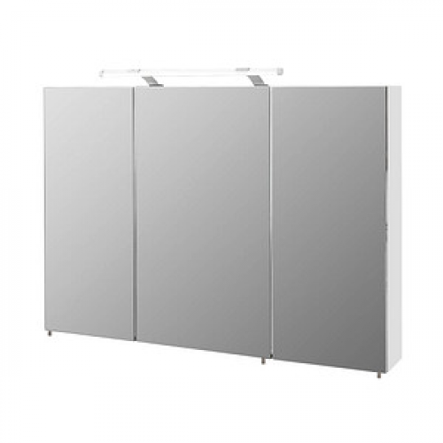 MÖBELPARTNER Spiegelschrank Dorina 124889 weiß glanz 100,0 x 16,0 x 75,7 cm